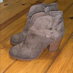 Suede Heeled Booties